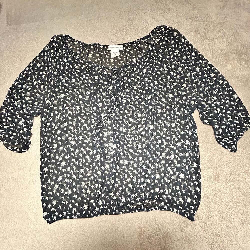 VTG Paper Denim & Cloth Sheer Butterfly Shirt baggy
